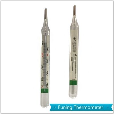 kwikvrije orale thermometer van op maat gemaakt ondersteuningsglas met CE-certificering