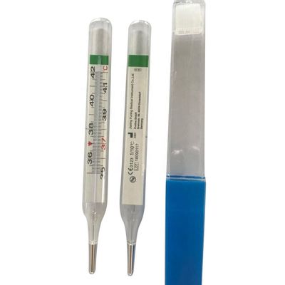 kwikvrije orale thermometer van op maat gemaakt ondersteuningsglas met CE-certificering