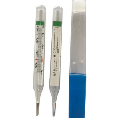 OEM-ondersteuning Clinical Glass kwikvrije schaalthermometer voor orale rectale axillaire