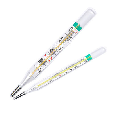 OEM-ondersteuning Clinical Glass kwikvrije schaalthermometer voor orale rectale axillaire