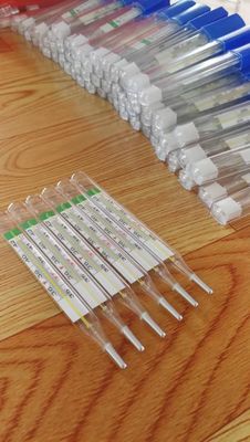 Kwikvrije glazen thermometer voor medische koorts Temperatuur Hospitaalklasse