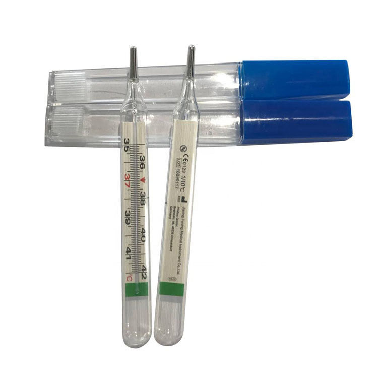 OEM-ondersteuning Clinical Glass kwikvrije schaalthermometer voor orale rectale axillaire